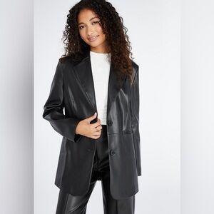 NWT JustFab faux leather blazer